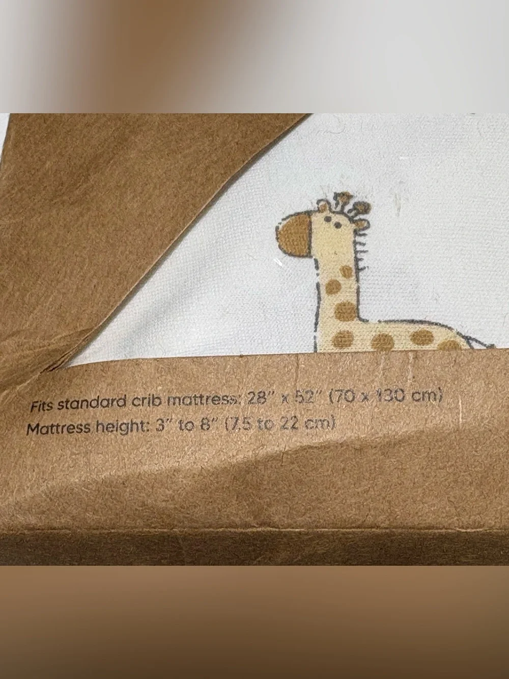 KeaBabies Soothe Waterproof Crib Sheets - White with Neutral Animal Print